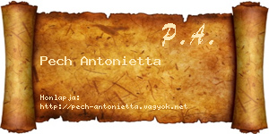 Pech Antonietta névjegykártya